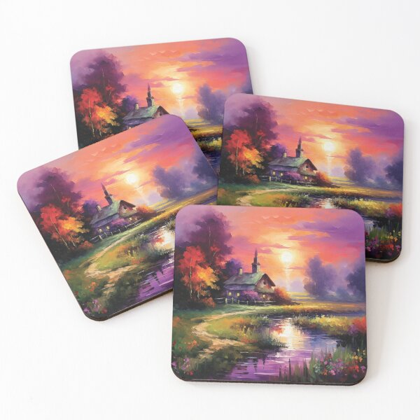Item preview, Sunset in the country, Painting designed and sold by asaroberson.