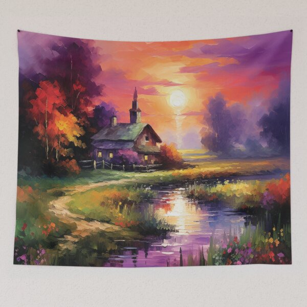 Item preview, Sunset in the country, Painting designed and sold by asaroberson.