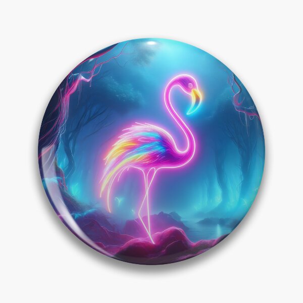 Artikelvorschau, Neon-Flamingo entworfen und verkauft von Truck Stop One.