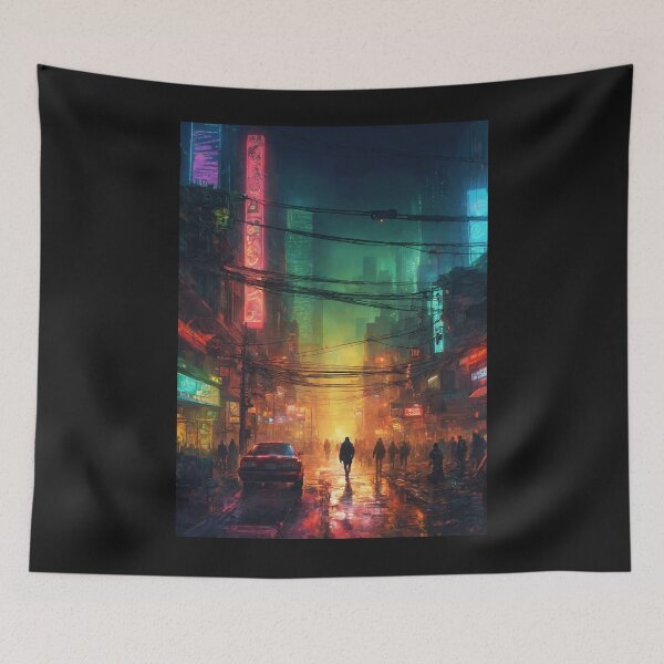 Item preview, Cyberpunk City by Night designed and sold by RaF71PrO.