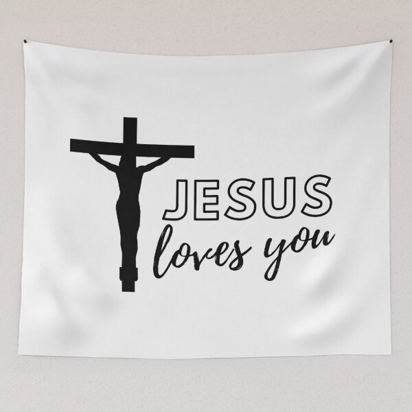 Item preview, Jesus loves you - Bible quote - Bible verse designed and sold by vinxChosen.