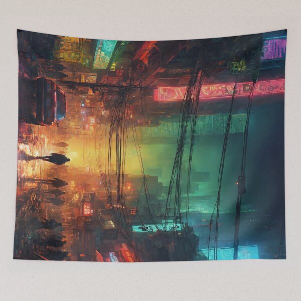 Item preview, Cyberpunk City by Night designed and sold by RaF71PrO.