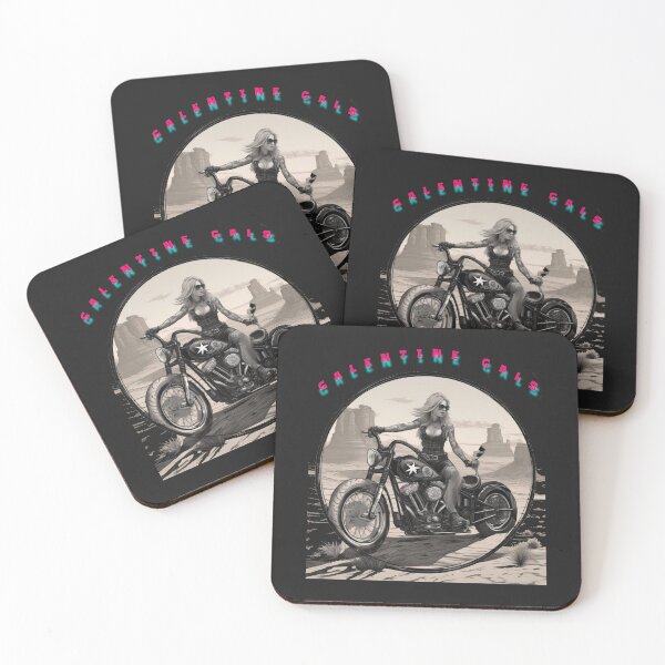 Item preview, Black and white Bohemian Galentine gal Sunset ride in the Mohave desert designed and sold by sailorsam1805.