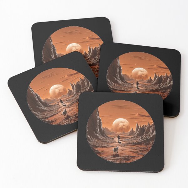 Item preview, Mars Space Dog Stickers Galactic Wonders Vibrant Space and Planet Sticker Collection designed and sold by UncleFizziwigs.