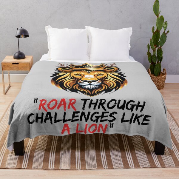 Item preview, Roar through Challenges like a Lion - Life quote design designed and sold by TheArtistOf2022.