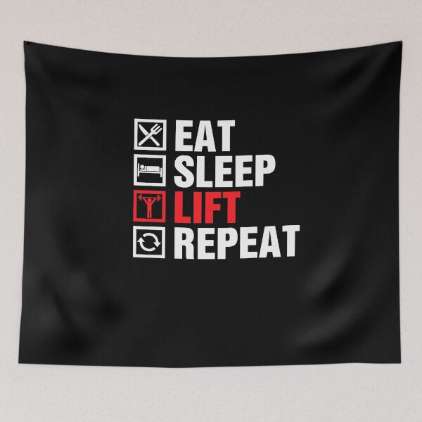 Item preview, Eat, sleep lift repeat designed and sold by StevenHignell.