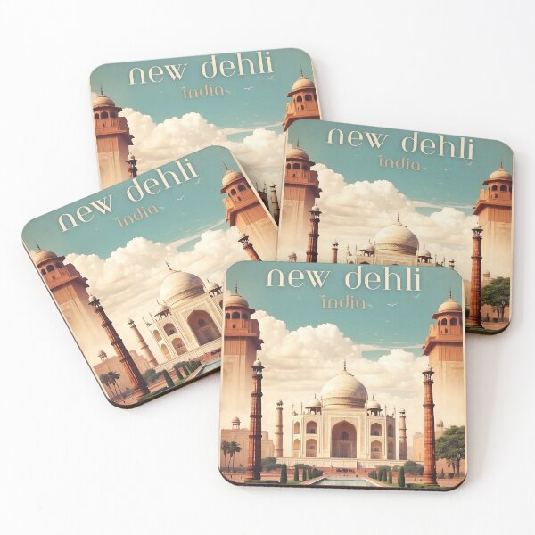 Artikelvorschau, Spirit of Delhi: Vintage-Reiseplakat für Neu-Delhi entworfen und verkauft von Ceemko's Vintage Corner.