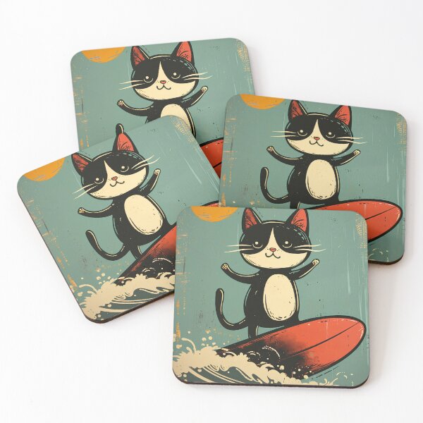 Item preview, Surfing cute cat designed and sold by randrdesign.