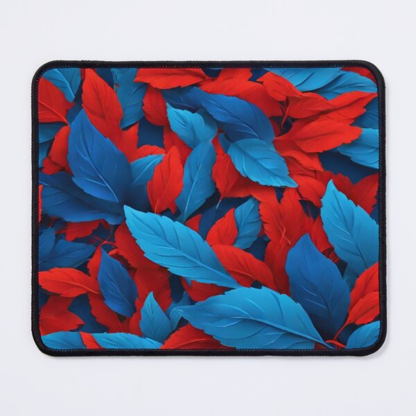 Item preview,  Leaf - Red and Blue Leaves Pattern ; Nature Pattern designed and sold by PatternInArt.