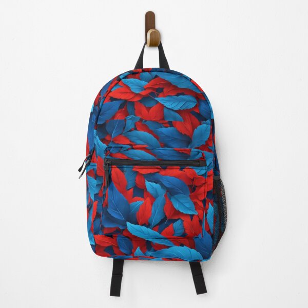 Item preview,  Leaf - Red and Blue Leaves Pattern ; Nature Pattern designed and sold by PatternInArt.