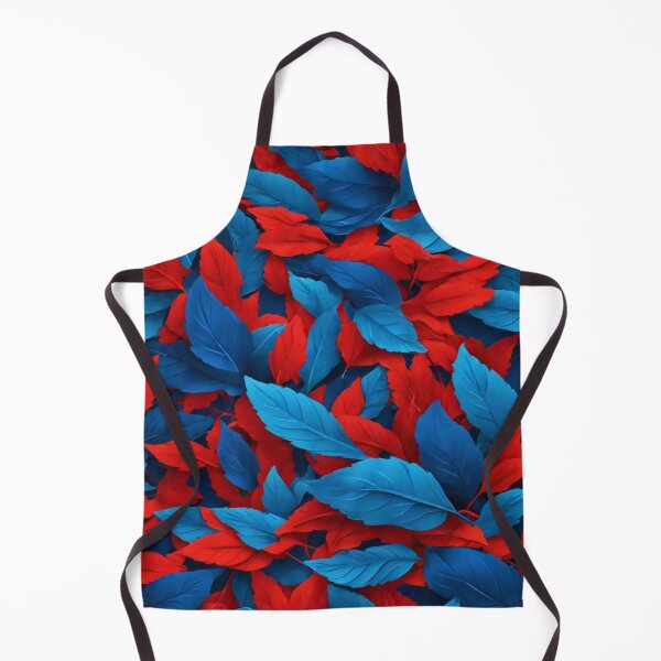 Item preview,  Leaf - Red and Blue Leaves Pattern ; Nature Pattern designed and sold by PatternInArt.