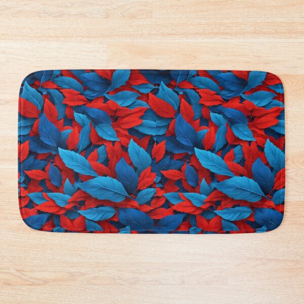 Item preview,  Leaf - Red and Blue Leaves Pattern ; Nature Pattern designed and sold by PatternInArt.