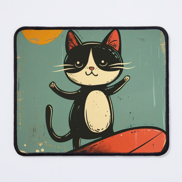 Item preview, Surfing cute cat designed and sold by randrdesign.