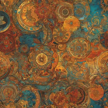 Artwork thumbnail, Abstract Pattern Multicolor Background by Simplybe1