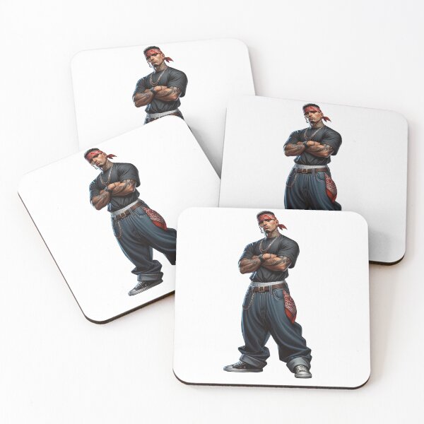 Item preview, Gangster from LA Wearing Baggy Pants and a Red Flag designed and sold by kylmllr101684.