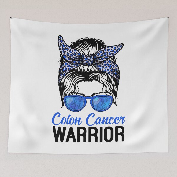 Item preview, Colon Cancer Warrior Colorectal Awareness Messy Bun Women designed and sold by MobyStickers.