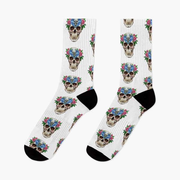 Item preview, Skull an flowers designed and sold by WojtiWu.