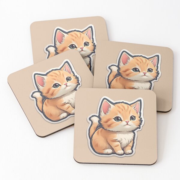 Item preview, Cute Orange Baby Cat with Blue Eyes designed and sold by WAUZ.