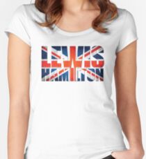 Lewis Hamilton - British Flag Women's Fitted Scoop T-Shirt