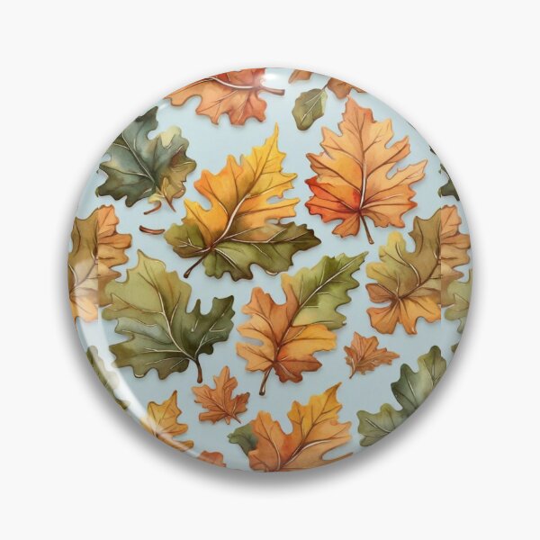 Item preview,  Leaf - Green and Orange Oak Leaves Pattern ; Nature Pattern designed and sold by PatternInArt.