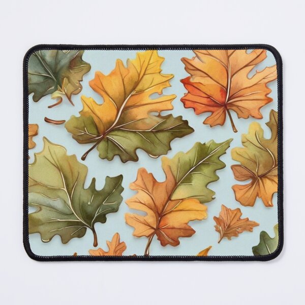 Item preview,  Leaf - Green and Orange Oak Leaves Pattern ; Nature Pattern designed and sold by PatternInArt.