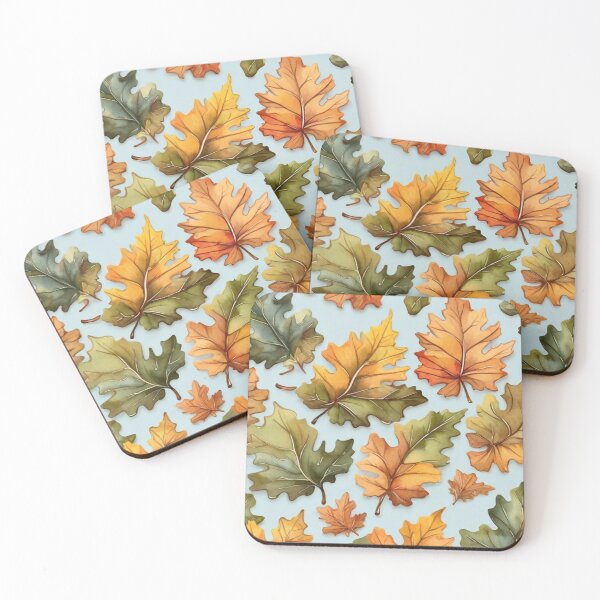 Item preview,  Leaf - Green and Orange Oak Leaves Pattern ; Nature Pattern designed and sold by PatternInArt.