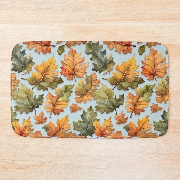 Item preview,  Leaf - Green and Orange Oak Leaves Pattern ; Nature Pattern designed and sold by PatternInArt.