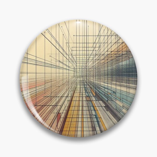 Artikelvorschau, Geometrischer Horizont: Bunte Linien und Perspektiven entworfen und verkauft von Lyavalio.