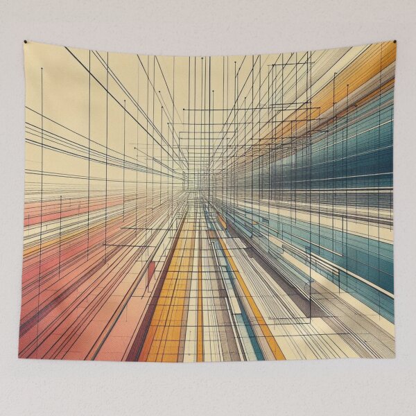 Item preview, Geometric Horizon: Colorful Lines and Perspectives designed and sold by Lyavalio.