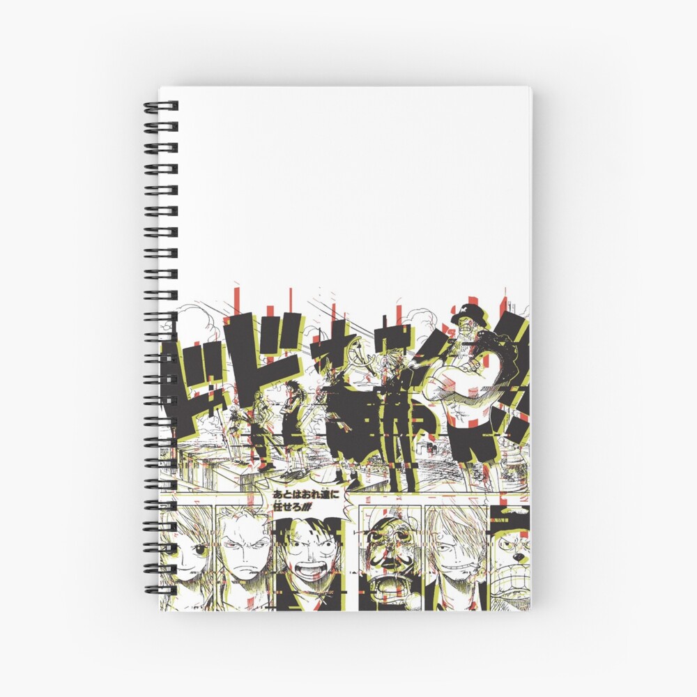 One Piece All Set Japanese Ver Spiral Notebook By Obtineo Redbubble