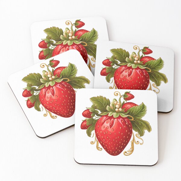 Item preview, Hand Picked Strawberries In Elegant Baroque Style designed and sold by CosyTeal.
