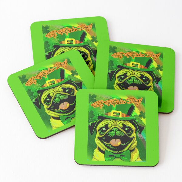 Item preview, Pug HAPPY HOLIDAYS 159 ST. PATRICK DAY designed and sold by RedBluffTraders.