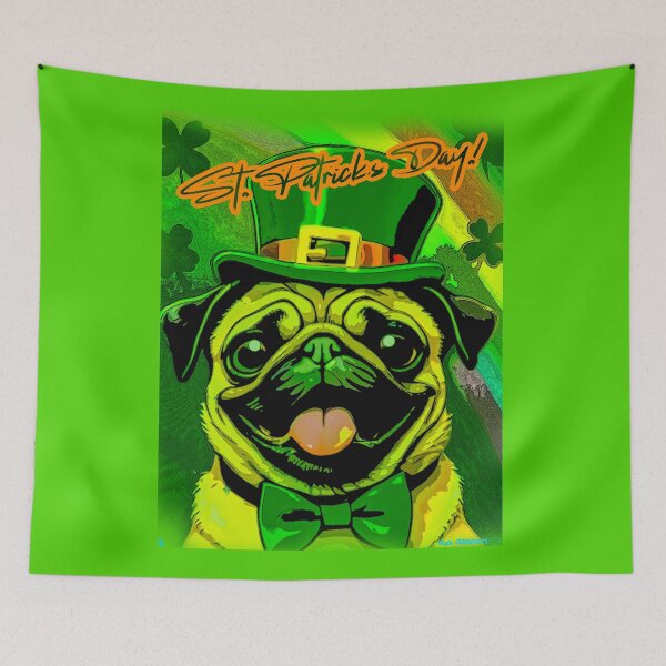 Item preview, Pug HAPPY HOLIDAYS 159 ST. PATRICK DAY designed and sold by RedBluffTraders.