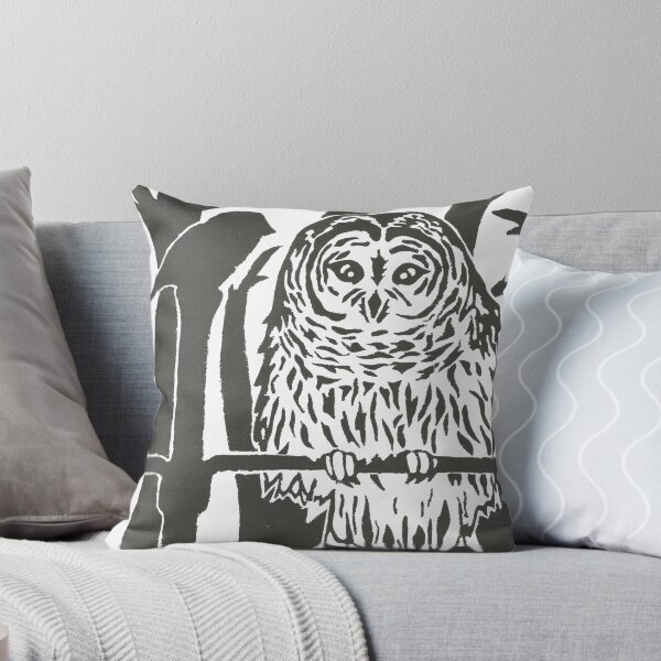 Item preview, Susan's Barred Owl Linoleum Block Print designed and sold by hannahsbennett.
