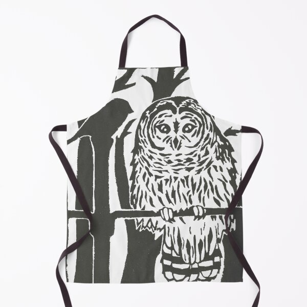 Item preview, Susan's Barred Owl Linoleum Block Print designed and sold by hannahsbennett.