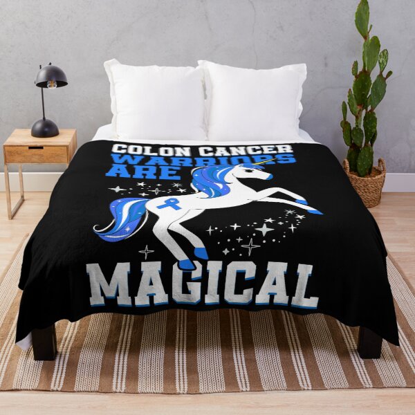 Item preview, Colon Cancer Warriors Are Magical Awareness Unicorn Ribbon designed and sold by MobyStickers.