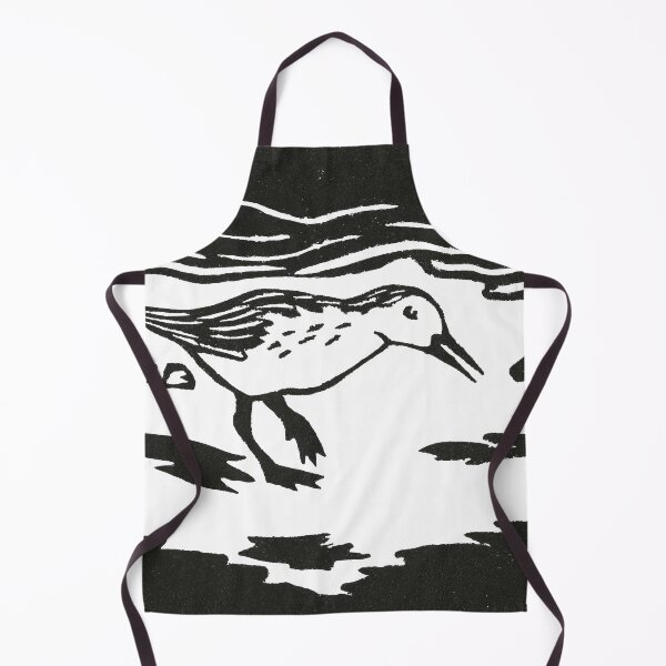 Item preview, Sandpiper Linoleum Block Print designed and sold by hannahsbennett.