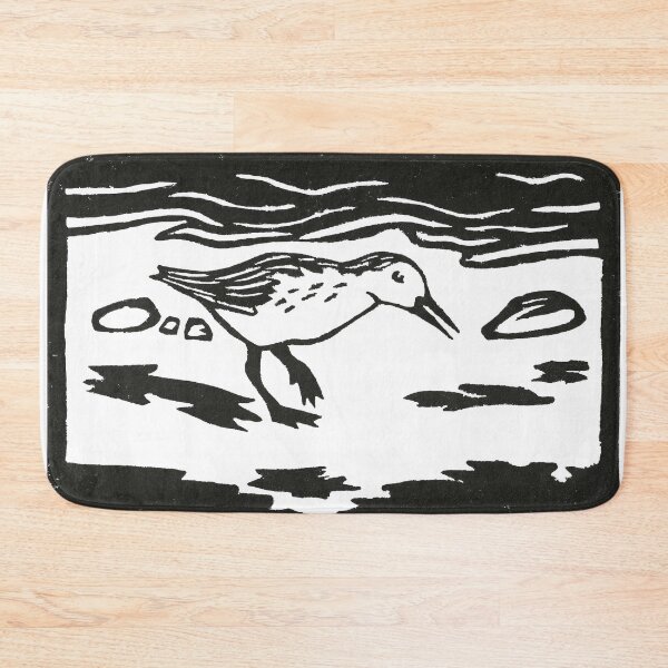 Artikelvorschau, Sandpiper Linoleum-Blockdruck entworfen und verkauft von hannahsbennett.