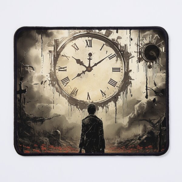 Item preview, Glade of Red Flowers with Wrong Clock designed and sold by GrinGalore.