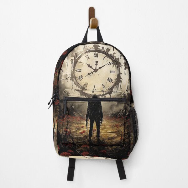Item preview, Glade of Red Flowers with Wrong Clock designed and sold by GrinGalore.