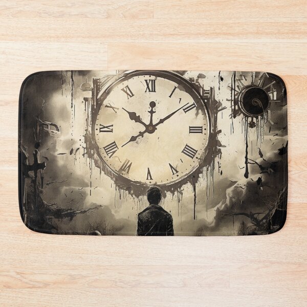 Item preview, Glade of Red Flowers with Wrong Clock designed and sold by GrinGalore.