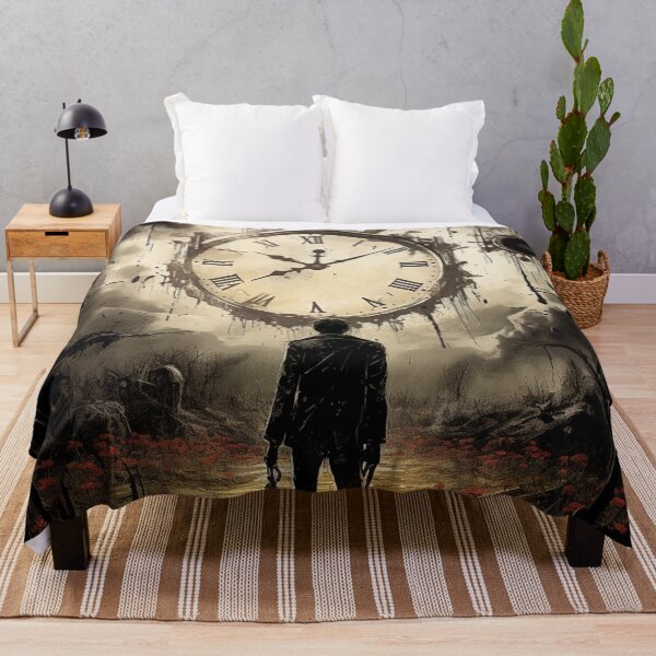 Item preview, Glade of Red Flowers with Wrong Clock designed and sold by GrinGalore.