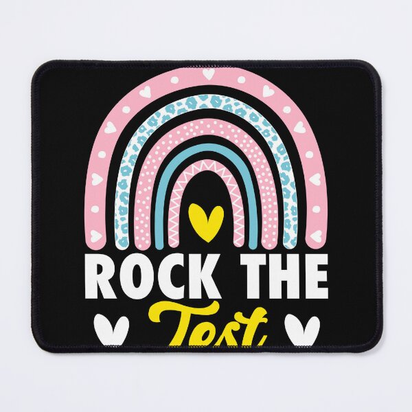 Item preview, Rock The Test Testing Day Teacher Test Day Rainbow Teacher designed and sold by MobyStickers.