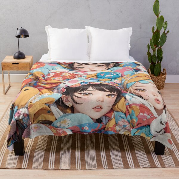 Item preview, Cherry Blossom Whispers: Anime Cute Pattern designed and sold by weissessika.