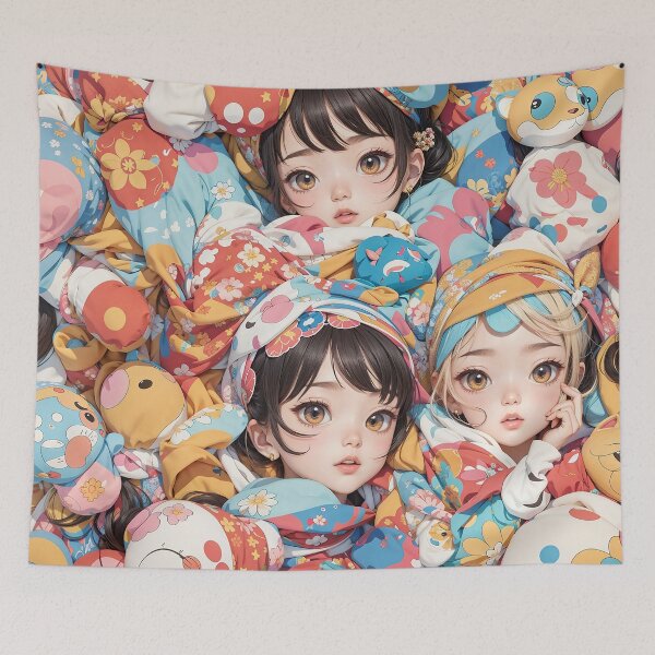 Item preview, Cherry Blossom Whispers: Anime Cute Pattern designed and sold by weissessika.