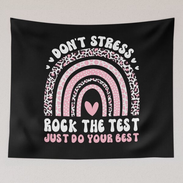 Item preview, Don't Stress Rock The Test Day Rainbow Testing Day Teacher designed and sold by MobyStickers.
