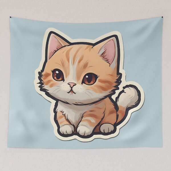 Item preview, Cute Orange Baby Cat with Brown Eyes designed and sold by WAUZ.