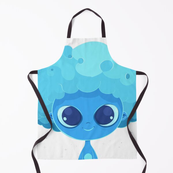 Item preview, Blue alien with an afro designed and sold by Zen Lael.