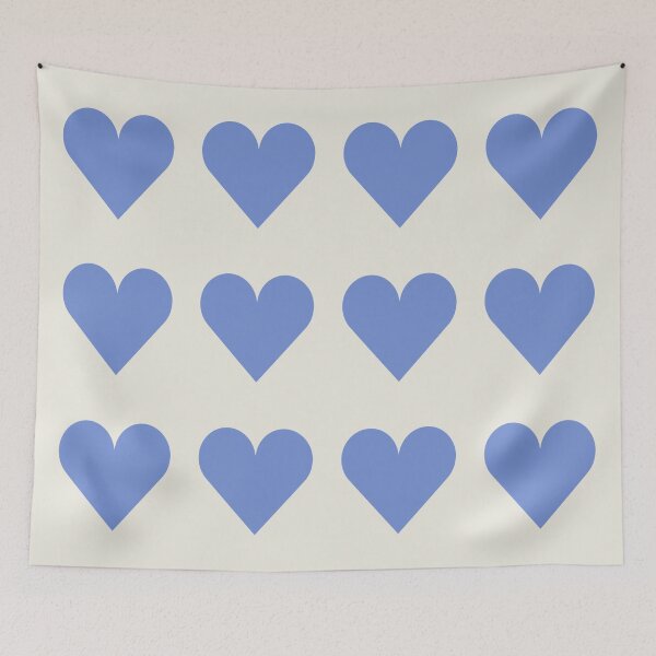 Item preview, Large DANUBE BLUE and CREAM LOVE HEARTS designed and sold by RachelMacht.