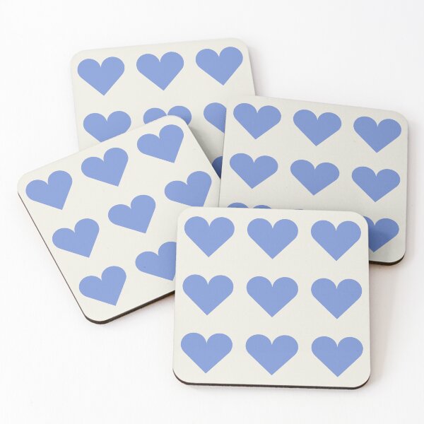 Item preview, Large DANUBE BLUE and CREAM LOVE HEARTS designed and sold by RachelMacht.